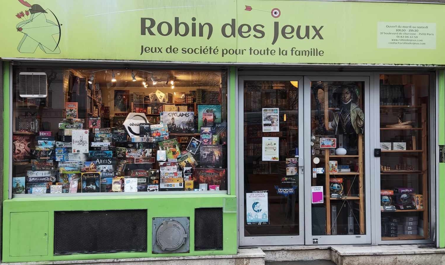 La boutique Robin des Jeux pour acheter des jeux de société.